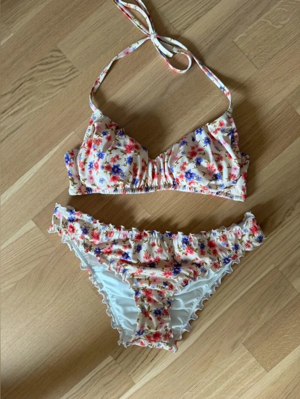 Shade & Shore Bikini with Pink & Blue Flowers